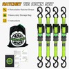 STARLEAPARTS Retractable Ratchet Straps (4PK 1.0INX12FT) - 1,500lb Break Strength,
