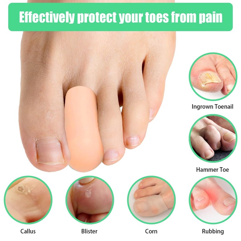 12 Pack Gel Toe Caps and Protectors, Silicone Toe Protectors