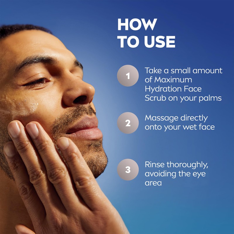 NIVEA MEN Maximum Hydration Deep Cleaning Face Scrub With Aloe
