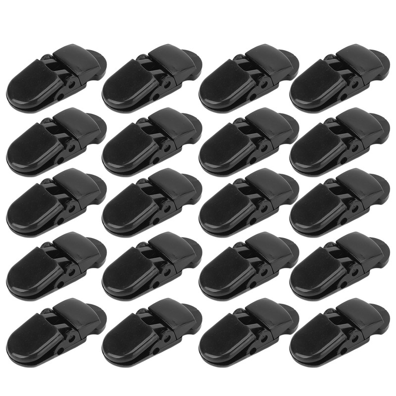 20Pcs Hearing Aid Lanyard Clip Good Fixation Multifunctional Odorless Black