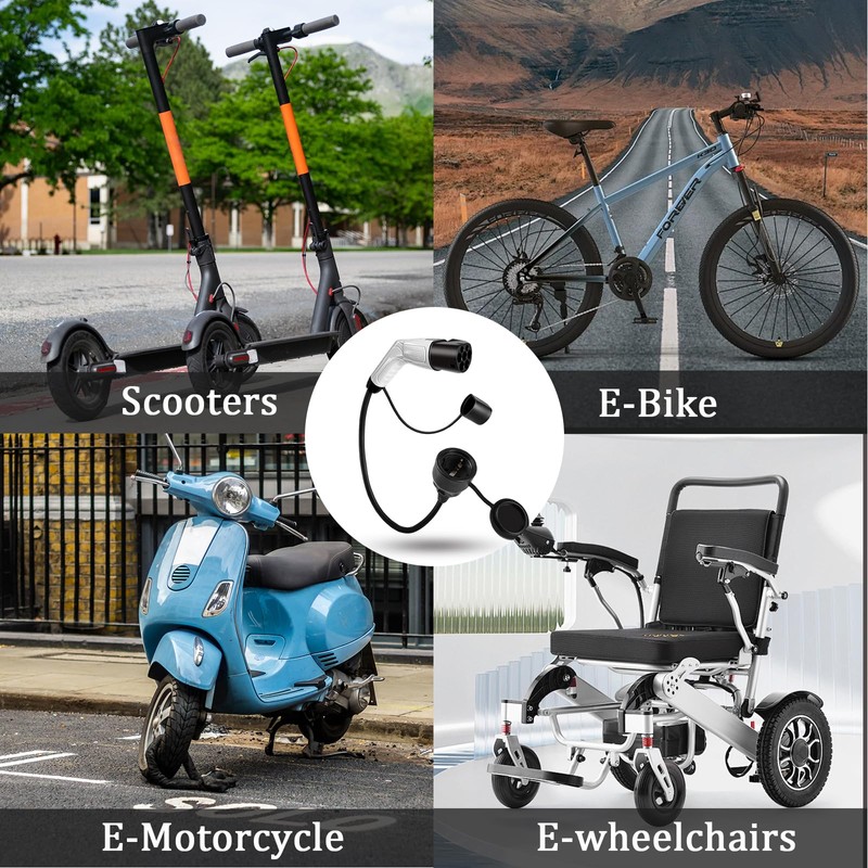 Qiping Type 2 to Schuko 16A, 3,5KW, 70CM, Electrical Car