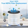 Tailulu 2 Packs D09 Air Purifier Replacement Filter, 3-in-1 True