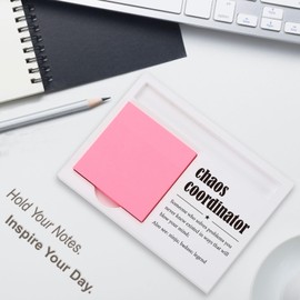 Chaos Coordinator Sticky Note Holder for Desk, Funny Office Gift for Coworker, Assistant, Teacher, Boss, Project Manager, Self-Stick Note Pad Organizer with Humor Quote for Women Men EDP227