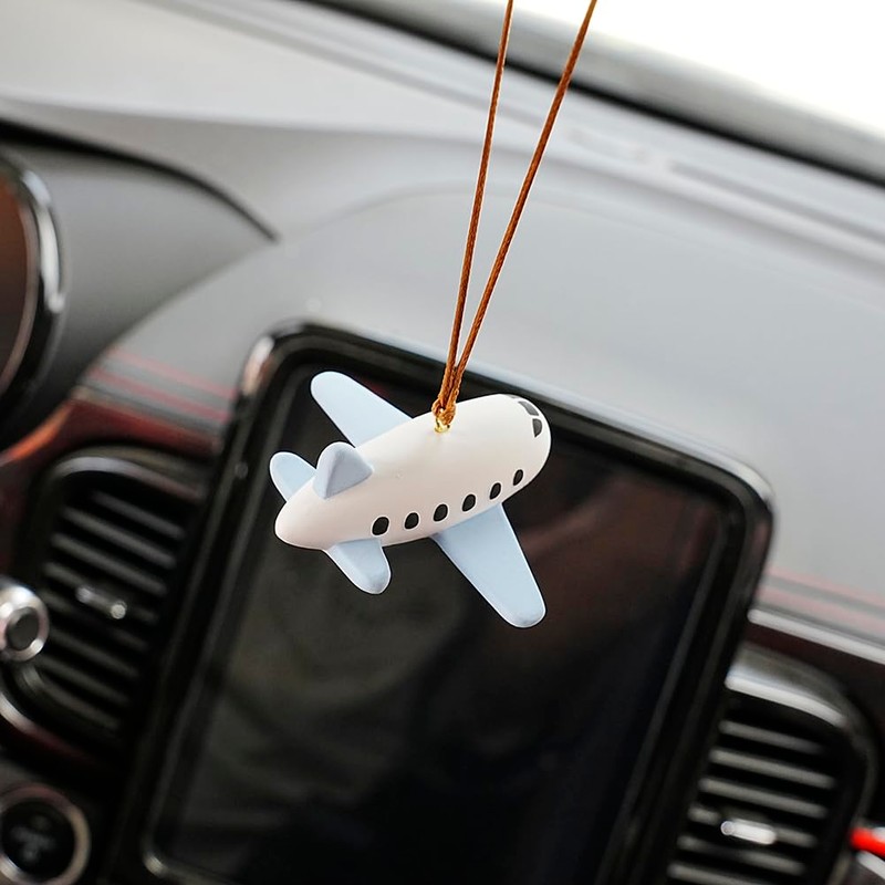 AMIORO Airplane Car Mirror Hanging Accessories Creative Auto Decor Car