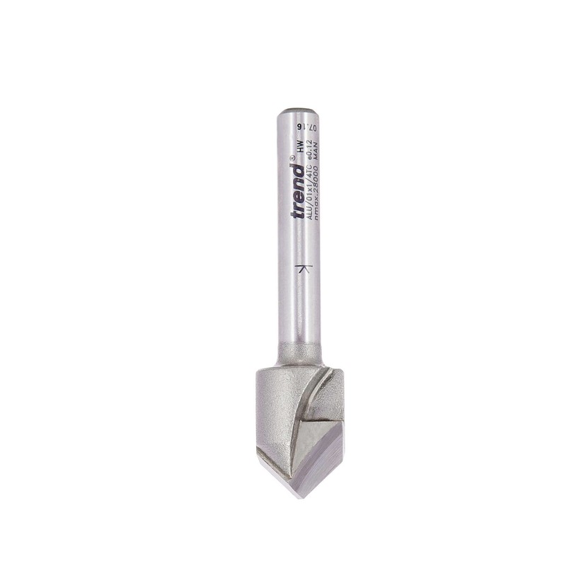 Trend Professional Alucobond 45-Degree V Groove Cutter, 1/4 Inch Shank,
