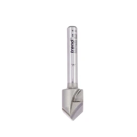 Trend Professional Alucobond 45-Degree V Groove Cutter, 1/4 Inch Shank, 13mm Cut Diameter & 10mm Cut Length, ALU/01X1/4TC