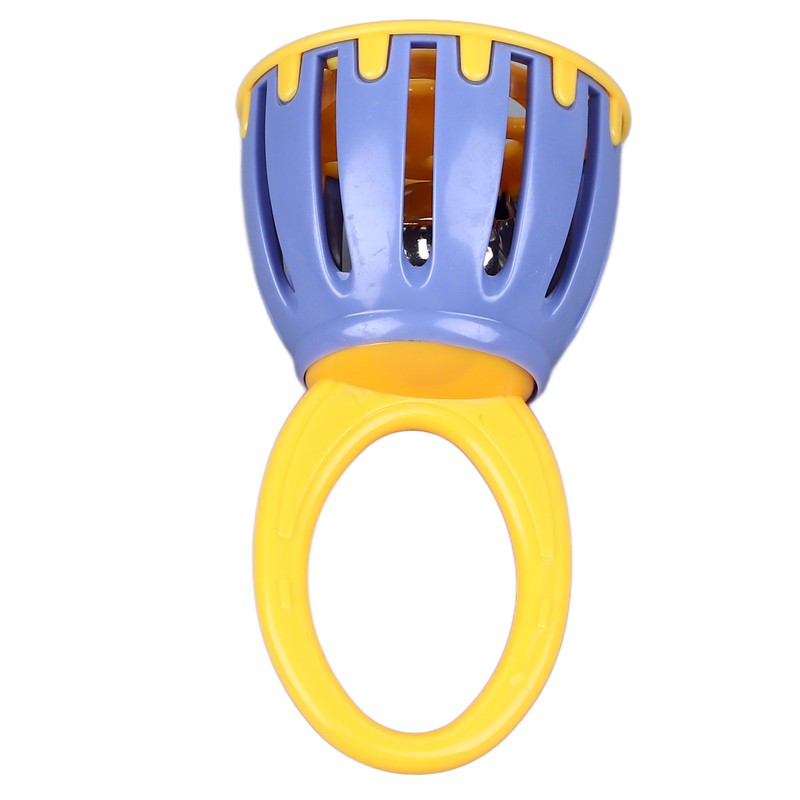 Handled Cage Bell Babies Rattle Orff Plastic Kids Music Percussion