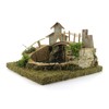 Bertoni Wooden Mountain Lake with Bridge and Tree, Wood, Multi-Colour,