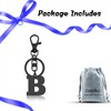 Initial Letter Keychain Monogram Letter Keychain Letter B Alphabet Keyring