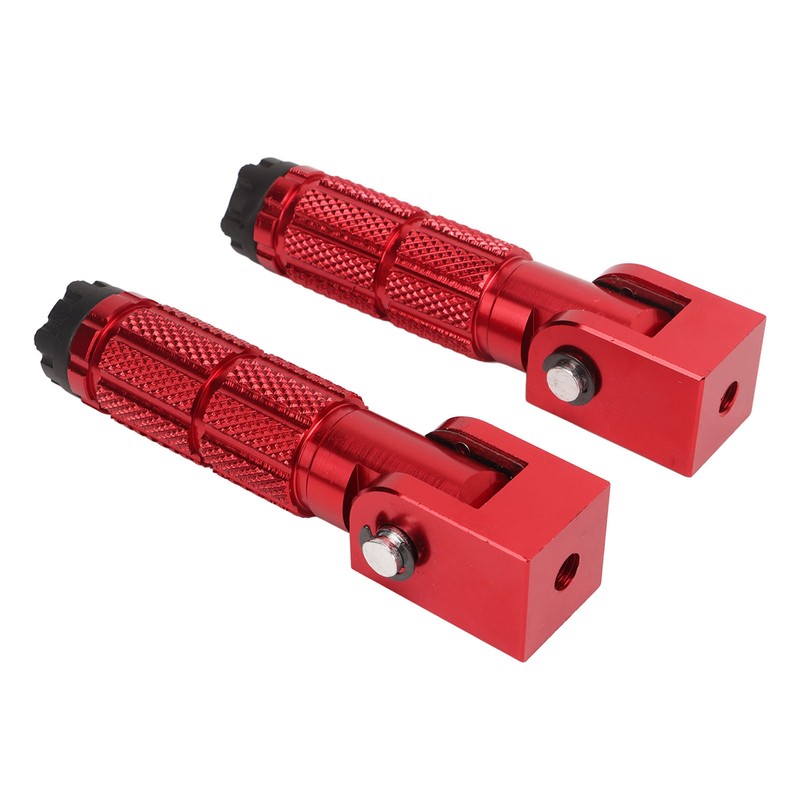 2Pcs Motorcycle Foldable Foot Pegs M8 Antislip Aluminium Alloy Universal