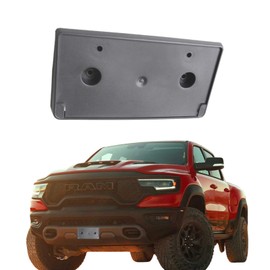 Front License Plate Bracket Frame Compatible with RAM 1500 2019-2024 New BODYSTYLE DT Rebel TRX, Replacement for 68274219AD CH1068153