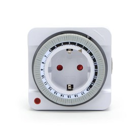 I17DS Mechanical Analogue Timer Socket Daily Timer Switch with 96 Segments Each 15 Minutes for Lighting Christmas Decoration