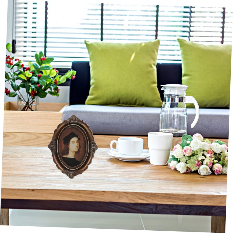 Ciieeo Retro Oval Photo Frame Nordic Style Decorative Picture Holder
