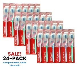 Colgate SALE! 24-PACK! Colgate Wave Gum Comfort Toothbrush, Compact Head, Ultra Soft
