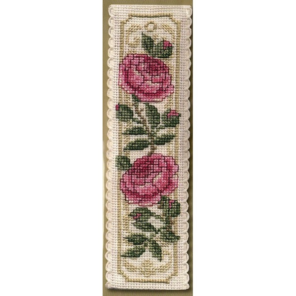 Textile Heritage Collection Cross Stitch Bookmark Kit - Damask Rose
