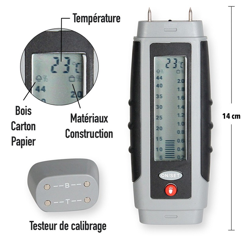 Moisture Detector Test Device with Digital Display Room Temperature LED