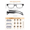 OKH Rechargeable Reading Glasses with Lights, Anti Blue Light Lens,
