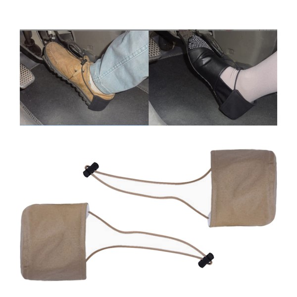AUCELI 2 Pcs Driving Shoe Heel Covers, Unisex Wear Resistant