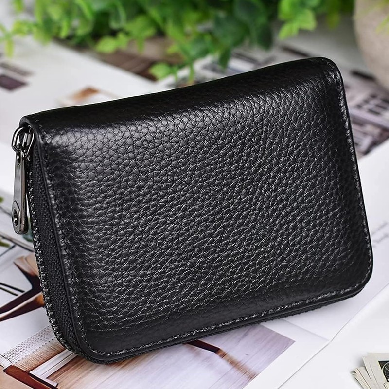 2 Cartera Tarjetero Hombre con Bloqueo RFID, Porta Tarjetas de