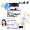 Bunkell Multivitamins Minerals Capsules Improve Energy Vitality Boost Immunity 120