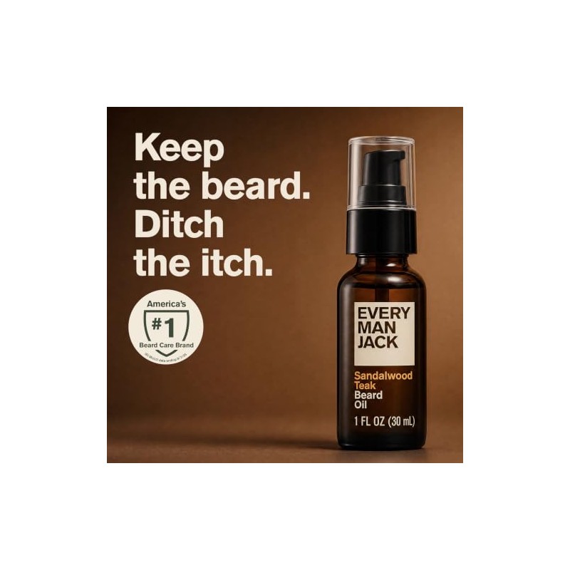 Every Man Jack Beard Oil, Sandalwood, 1.0-ounce