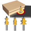 WSOOX Architectural Molding Router Bits by 1/2-Inch Shank 3PCS Woodworking