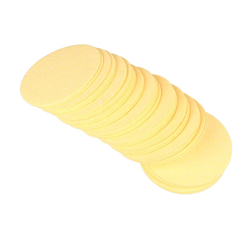 Compressed Wood Pulp Facial Sponges Natural Cellulose Face Sponge for
