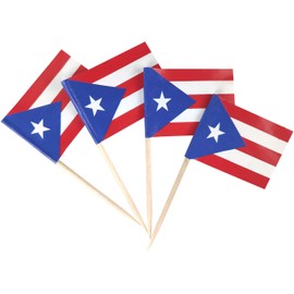 JBCD Puerto Rico Toothpick Flag Puerto Rican Mini Small Cupcake Topper Flags, 200pcs