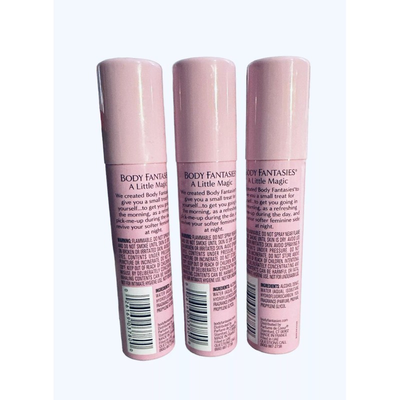 Parfums De Coeur Body Fantasies 3-Pack Cotton Candy Body Spray