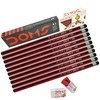 Doms A1 Traditional Hexagonal Easy Grip Pencils Eraser Sharpener Smooth