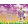 Alltten 6X4FT Easter Backdrop He is Risen Easter Banner Backdrop