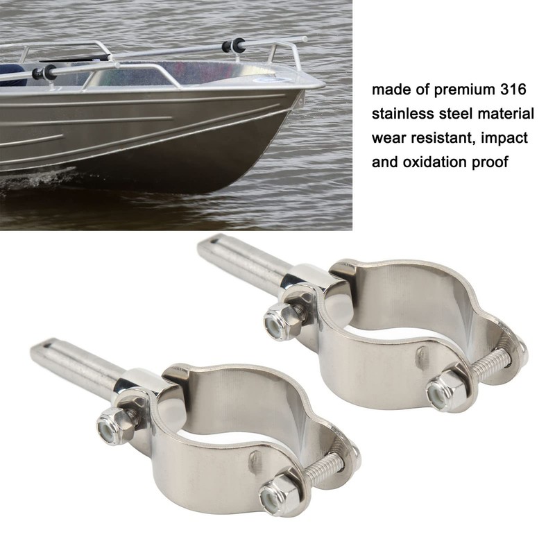 Stainless Steel Clamp On Rowing Lock, 1 Pair Rowing Lock