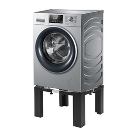 12" Height Washer and Dryer Pedestals, Adjustable 16.93-26 Inch Universal Washing Machine Stand Heavy Duty Stainless Steel Refrigerator Base, 1100lbs Load Capacity