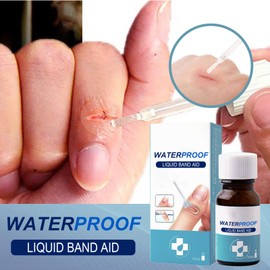 Mnozreo Flüssige Bandage Kleber,Wasserdichtes Flüssigpflaster für die Haut,Bandage Schnell Trocknende Wunden Heilung Gel,Wasserfester Hautkleber Für Kratzer,10ML