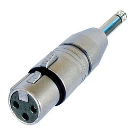 NA2FP 3 Pin XLR Female to 6.35mm Mono Jack Plug Adaptor