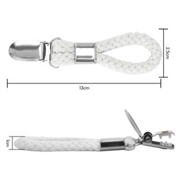 Towel Hangers, 8 Pieces Towel Clips for Hanging, Towel Clips with Loops, Towel Clips, Towel Clips for Bathroom, Kitchen (White)