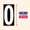 600 Pieces, 1" - Vinyl Number Stickers, Waterproof Stick On