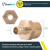 SharkBite 1/2 x 3/4 Inch Crimp MNPT Male Adapter, Brass