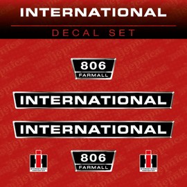 International 806 Farmall Tractor Aftermarket Decal/Aufkleber/Adesivo/Replacement Set