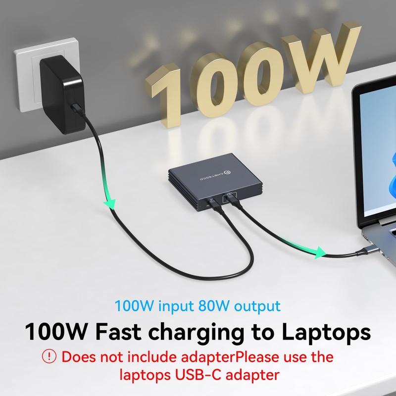 USB-C Thunderbolt Splitter for 3 Monitors