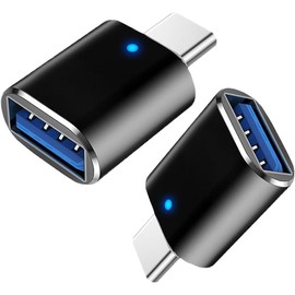 Hamosky USB C to USB Adapter 2 Pack, USB Type-C to USB 3.0 Adapter, Type C Male to USB 3.0 Female Adapter Compatible with MacBook, Phone, Car