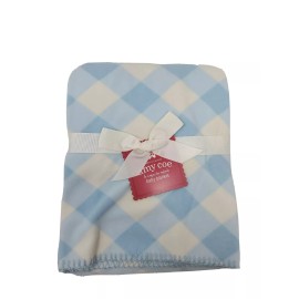 Amy Coe Limited Edition Baby Blanket New 30x40 Blue Plaid