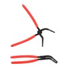 QWORK® Sheet Metal Pliers 45° Angled Width 60 mm Total
