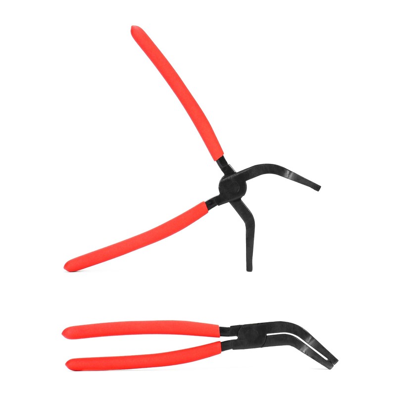 QWORK® Sheet Metal Pliers 45° Angled Width 60 mm Total