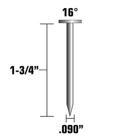 Metabo HPT Siding Nails | 1-3/4 Inch x .090 | 304 Stainless Steel | Wire Coil | Ring Shank | 900 Count | 13350HPT
