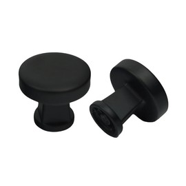 1 1/4” Colorado Knob Cabinet Door & Drawer Pull - Color: Matte Black