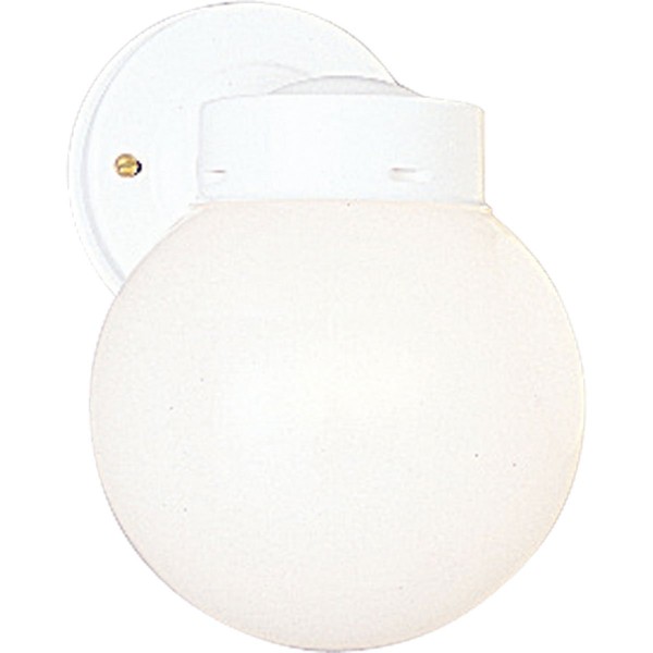 Progress Lighting P5604-30 Powder-Coated Finish White 6 Inch Glass Globe, White