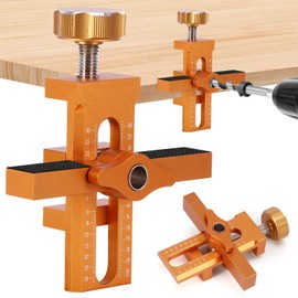 Cabinet Door Installation Positioner, Professional Cabinet Door Hardware Mounting Jig Aluminum Alloy Adjustable Installation Tool for Positioning Cabinets Doors