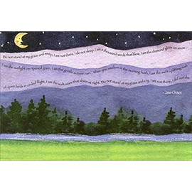 Moon Over Purple Mountains Sympathy Card
