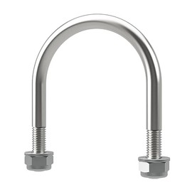 U-Bolt M10 with Stop Nuts Round Tube Trailer Galvanised M10, Diameter 70 mm